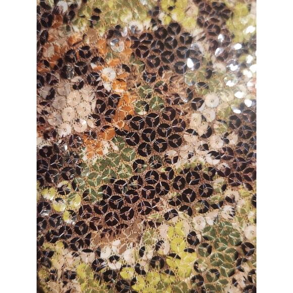 Fashionbug Y2K Sequined Sleeveless Tank top Retro Size Large Green - Picture 3 of 3